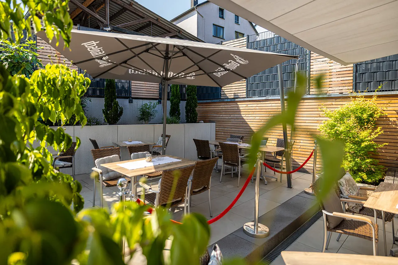 Biergarten im Hotel-Restaurant Zur Krone